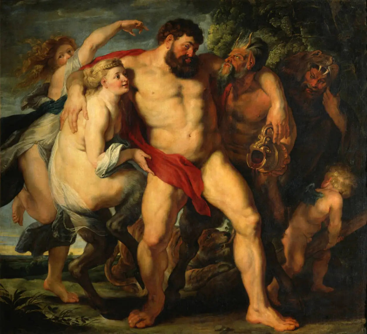 L'Hercule ivre conduit par un couple de satyres - Peter Paul Rubens image 1 reproduction réalisée par Alpha Reproduction