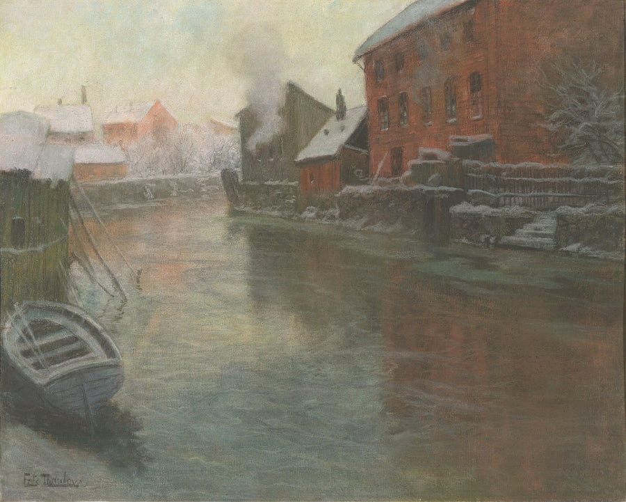 Inverno sul canale - Frits Thaulow
