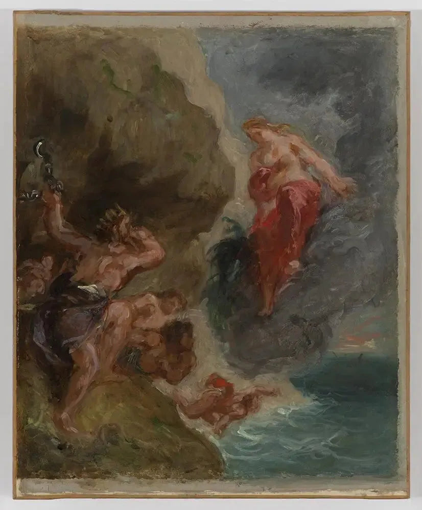 L'Inverno. Giunone implora Eolo - Eugène Delacroix