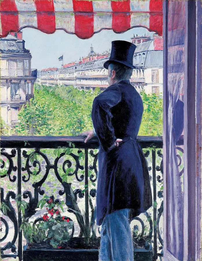 L'uomo sul balcone, boulevard Haussmann - Gustave Caillebotte