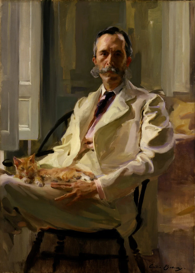 L'uomo con il gatto (Henry Sturgis Drinker) - Cecilia Beaux