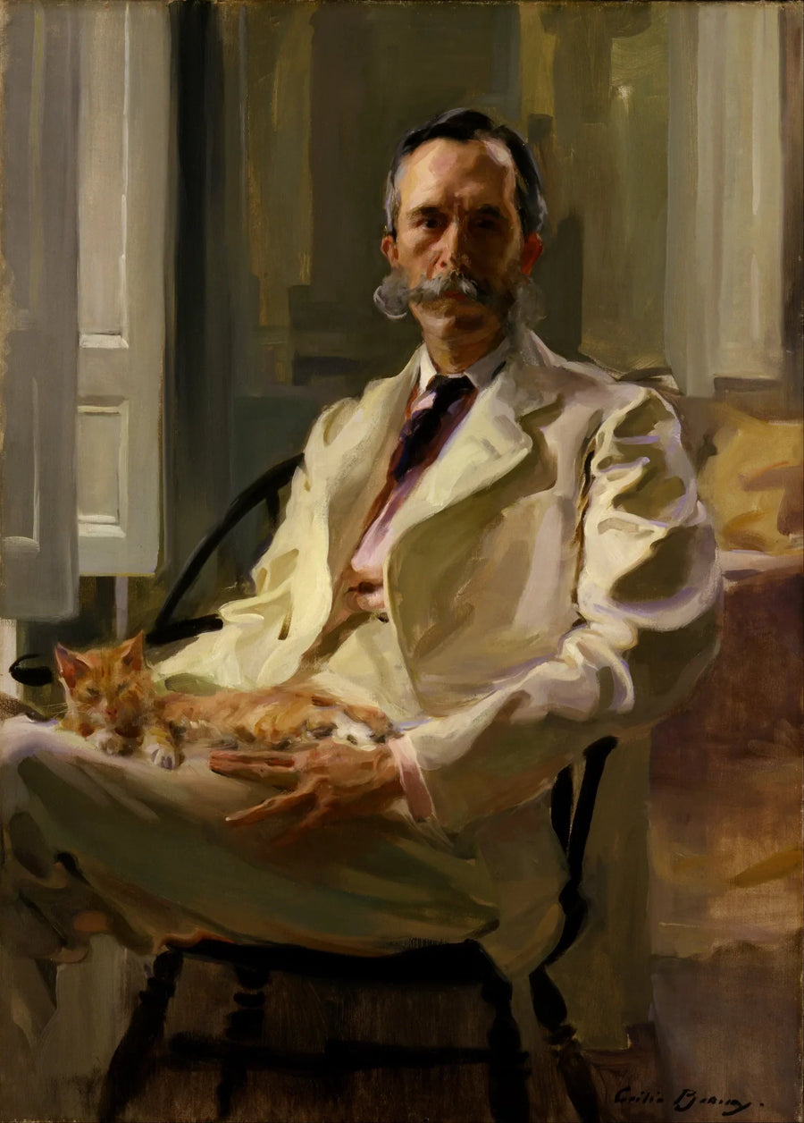 L'uomo con il gatto (Henry Sturgis Drinker) - Cecilia Beaux