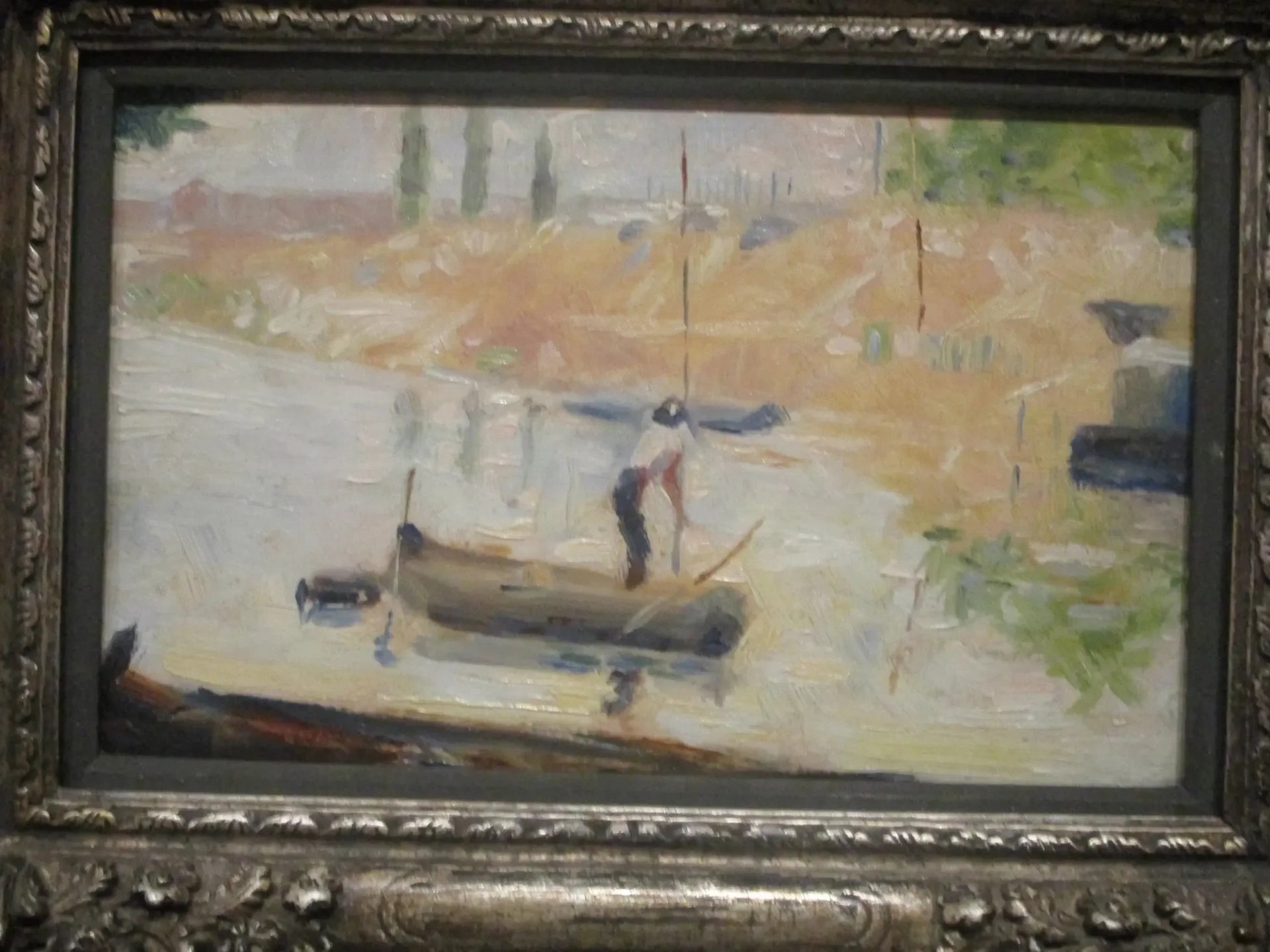 L'homme dans un bateau - Georges Seurat image 1 reproduction d’œuvre d’art à l’huile