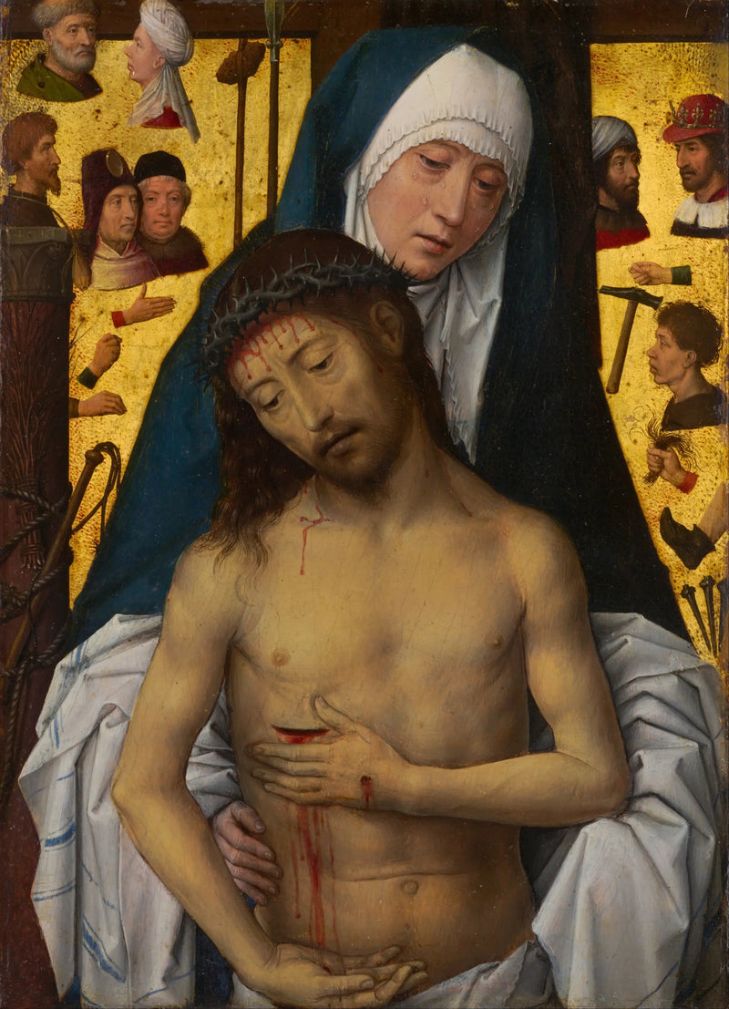 L'Uomo delle Dolori nei bracci della Vergine - Hans Memling