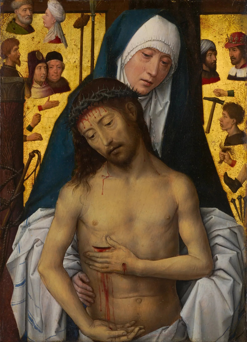 L'Uomo delle Dolori nei bracci della Vergine - Hans Memling