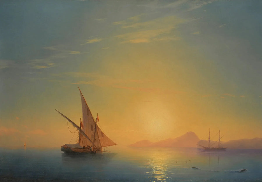 L'isola di Ischia al tramonto (Tramonto su Ischia) - Ivan Aïvazovski