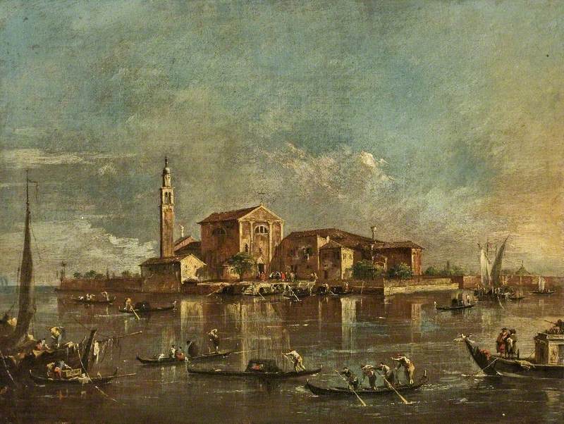 L'isola di San Giorgio in Alga, Venezia, Italia - Francesco Guardi