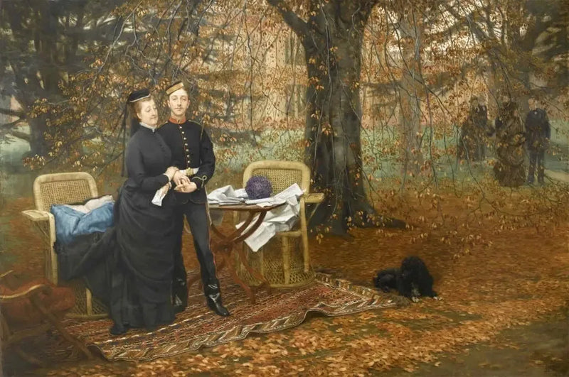 L'Imperatrice Eugénie e il Principe imperiale nel parco di Camden Place - James Tissot