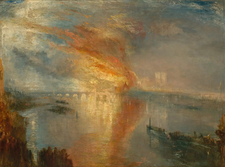 L'Incendio della Camera dei Lord e dei Comuni, il 16 ottobre 1834 - J. M. W. Turner
