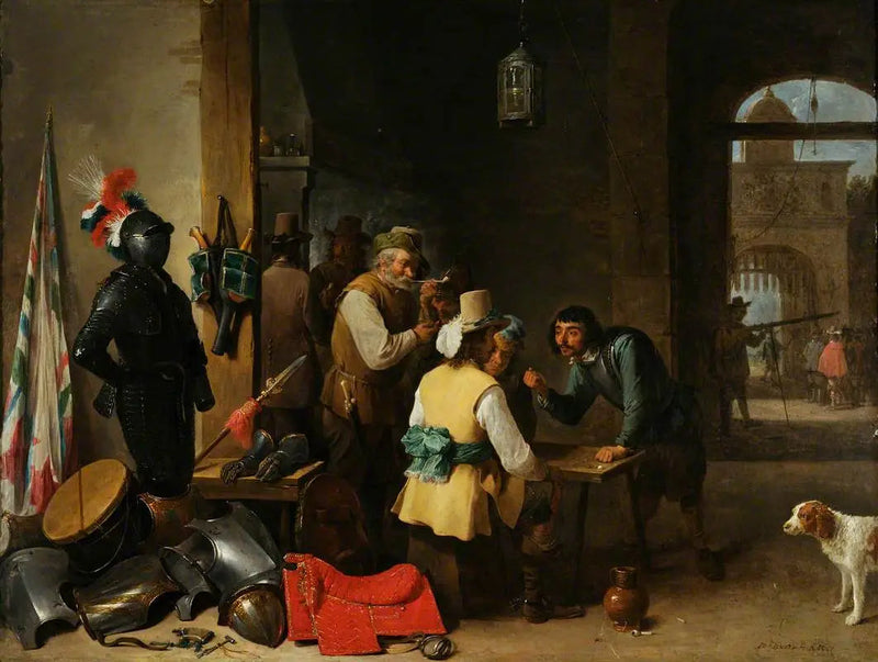 L'interno di una sala di guardia - David Teniers il Giovane