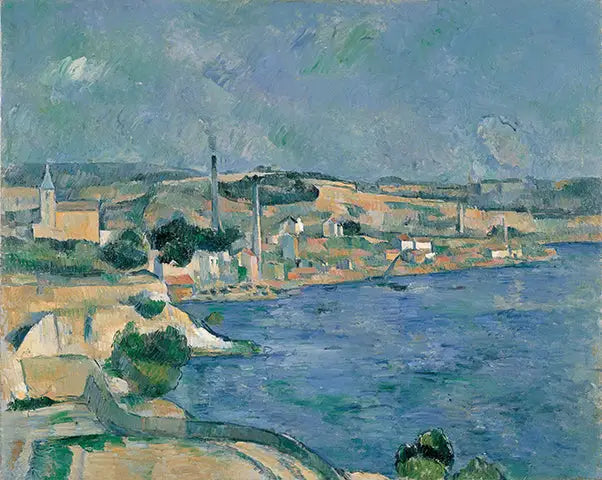 La Baia di Marsiglia, con vista sul villaggio di Saint-Henri vicino a l'Estaque - Paul Cézanne