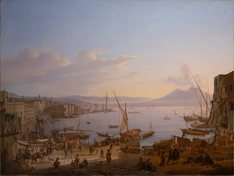 La Baie de Naples con il faro e il Vesuvio sullo sfondo. - Antoine van Dyck