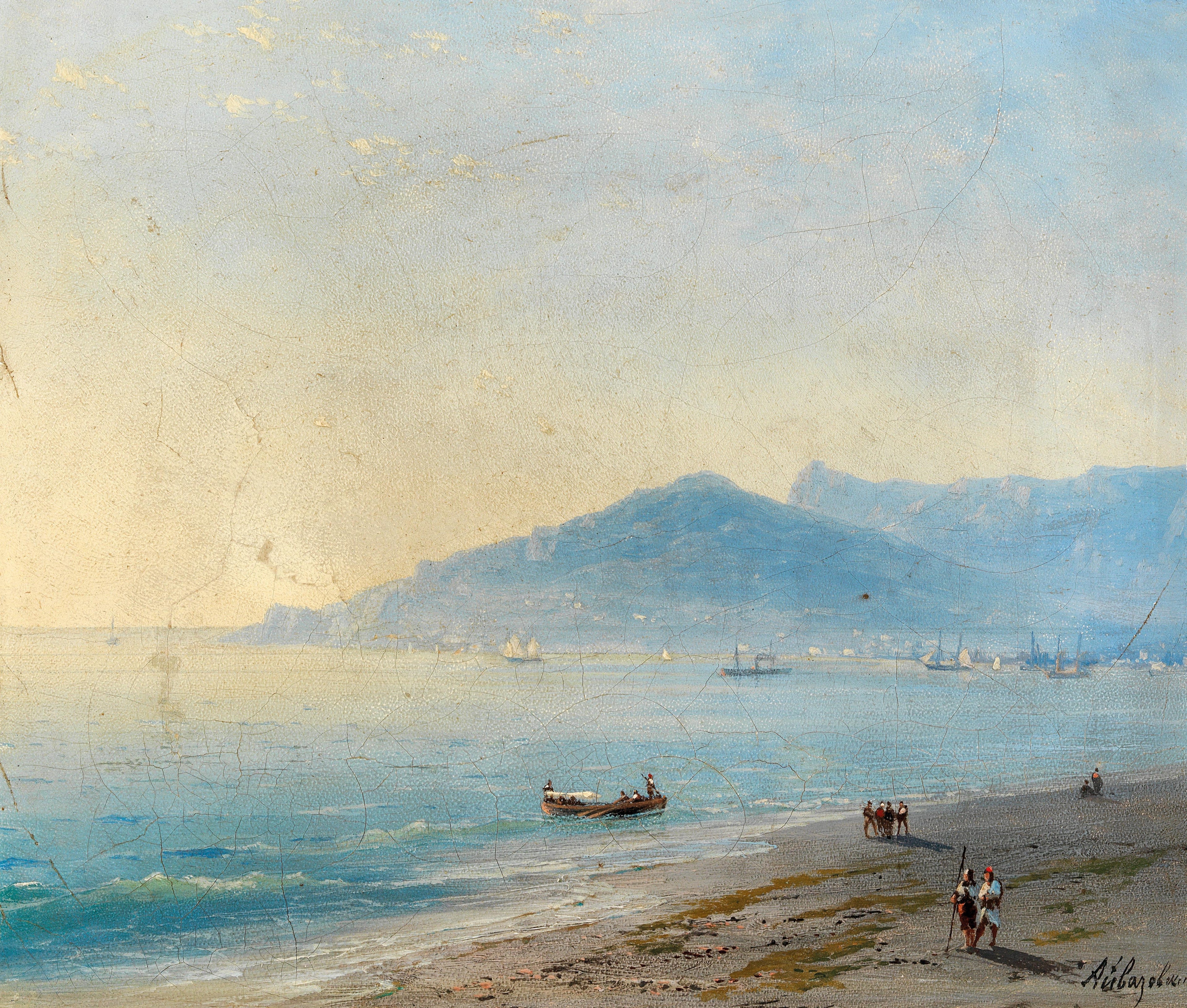 La baie de Yalta avec les montagnes Magobi et Ai Petri - Ivan Aïvazovski - Alpha Reproduction