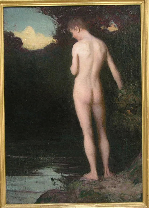 La Baigneuse - Frank Weston Benson image 1 reproduction artisanale de tableau