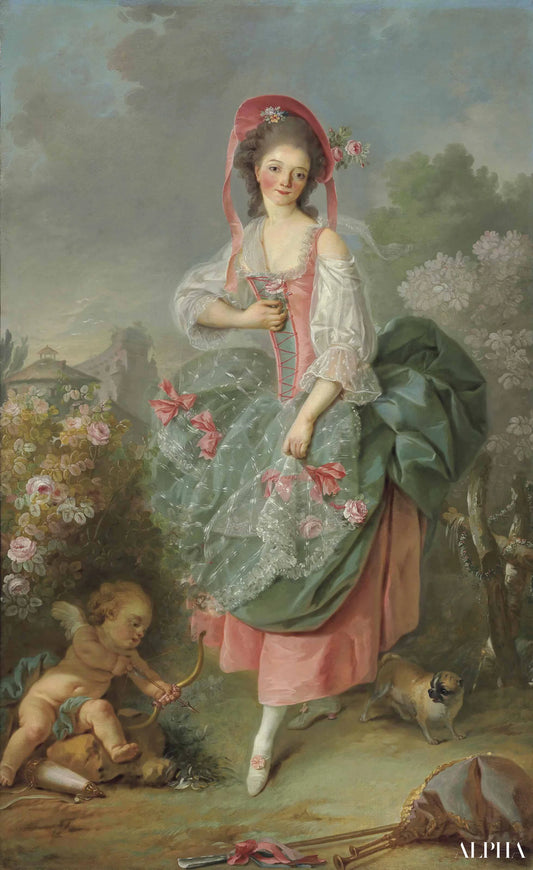 La ballerina Marie-Madeleine Guimard (1743-1816): Terpsichore - Jacques-Louis David - Riproduzioni di quadri e dipinti di alta gamma