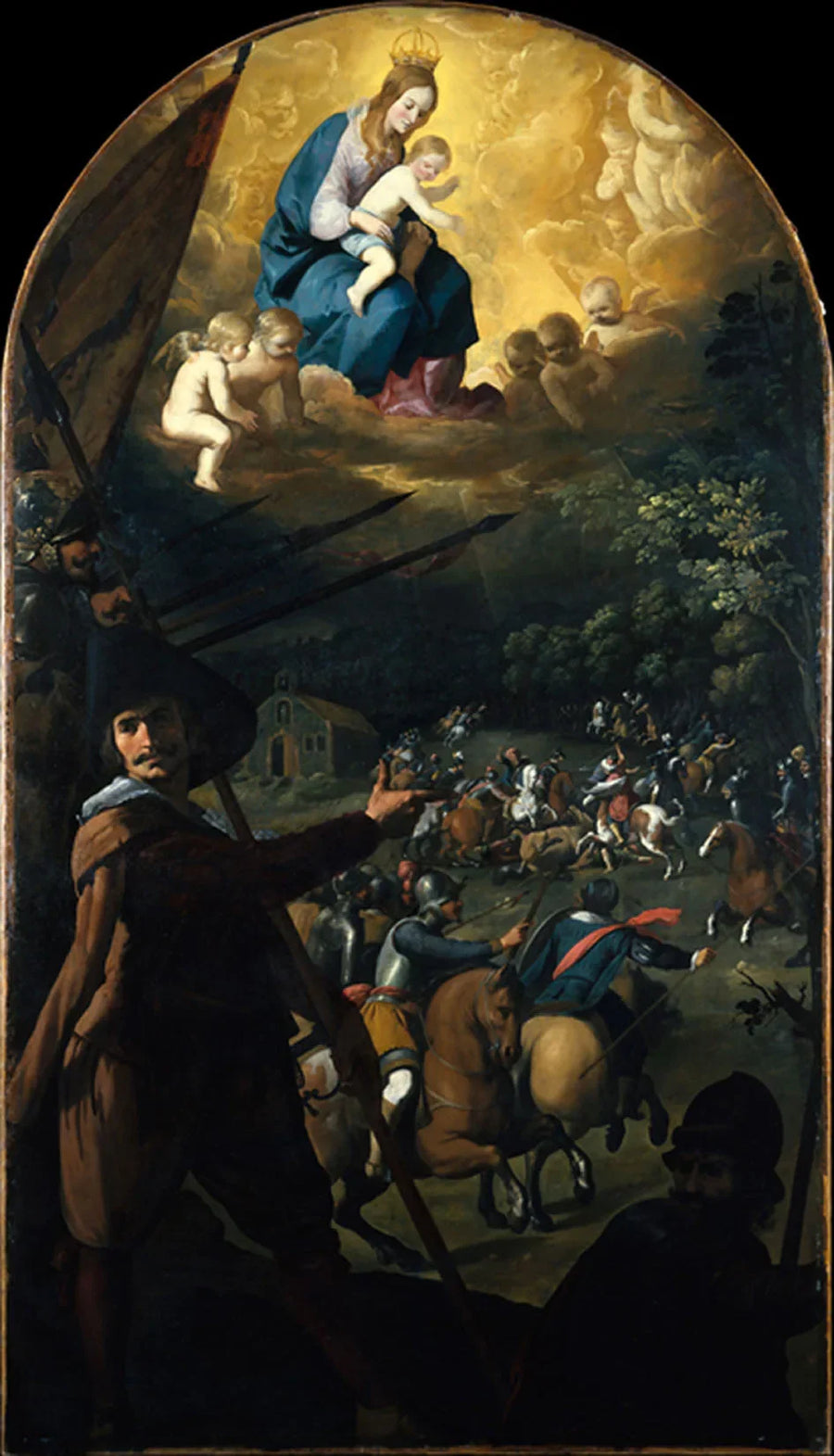 La battaglia tra i cristiani e i mori a El Sotillo - Francisco de Zurbarán