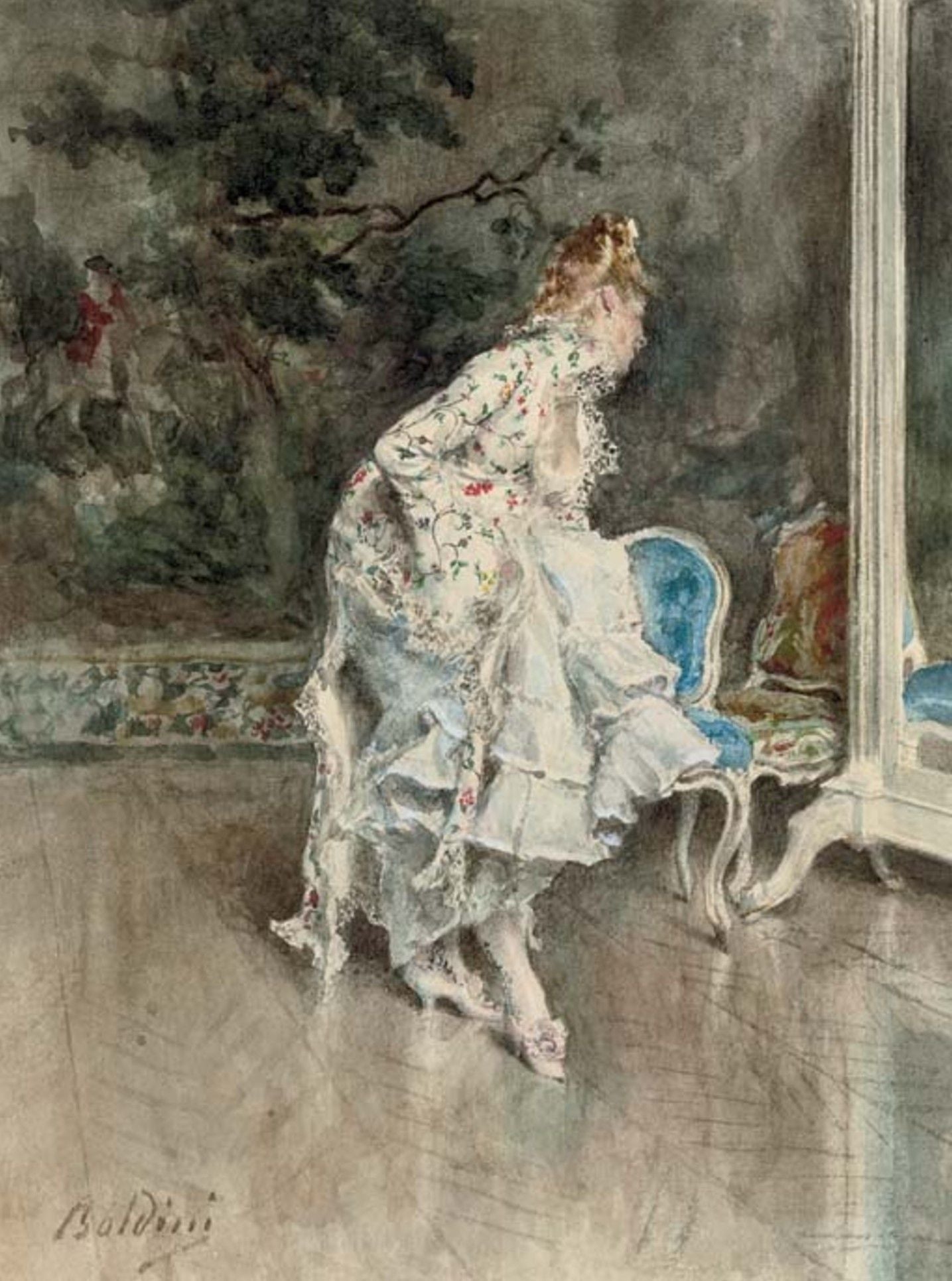 La beauté devant le miroir - Giovanni Boldini - Alpha Reproduction