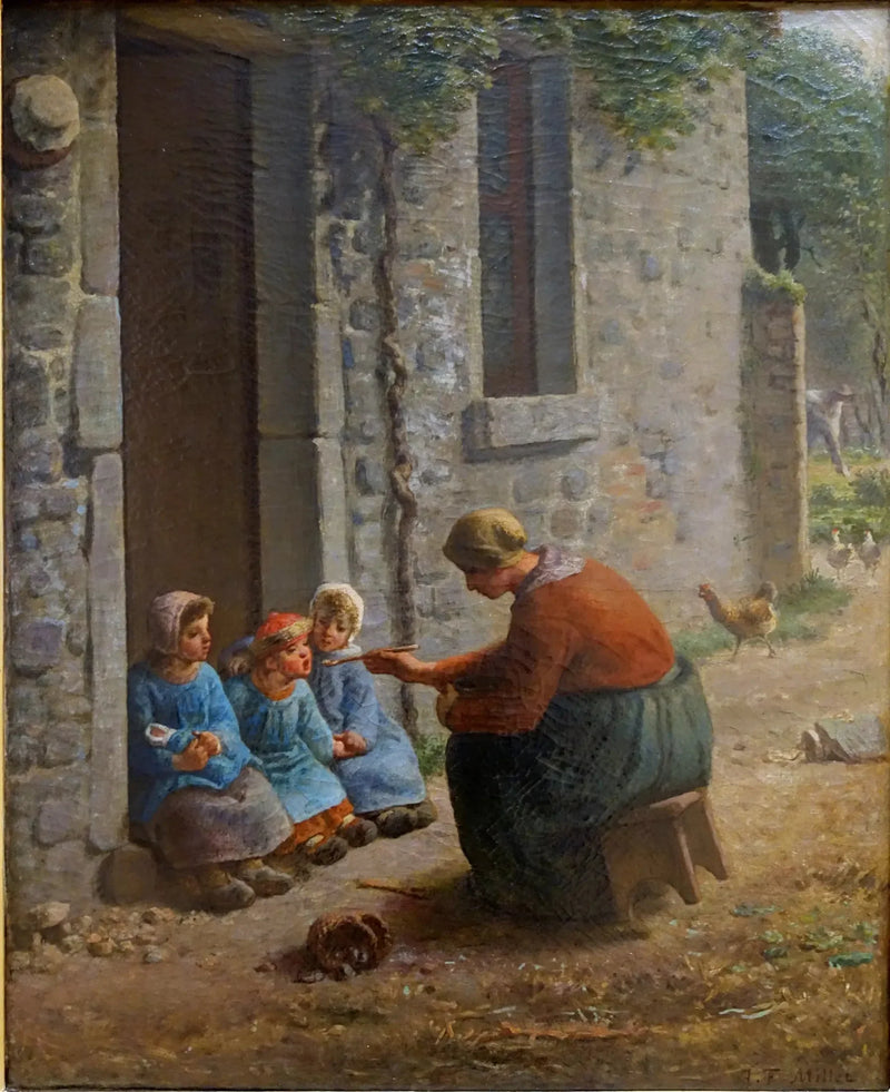 La Becquée - Jean-François Millet