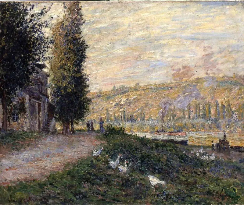 La riva a Lavacourt - Claude Monet