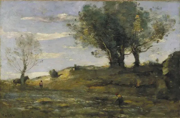 La berge - Jean-Baptiste Camille Corot - Alpha Reproduction