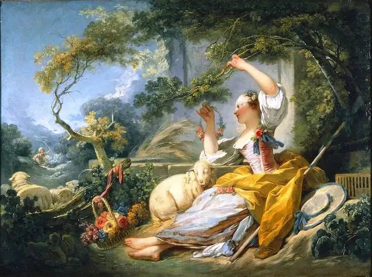 La Bergère - Jean-Honoré Fragonard image 1 copie peinte à la main à l’huile