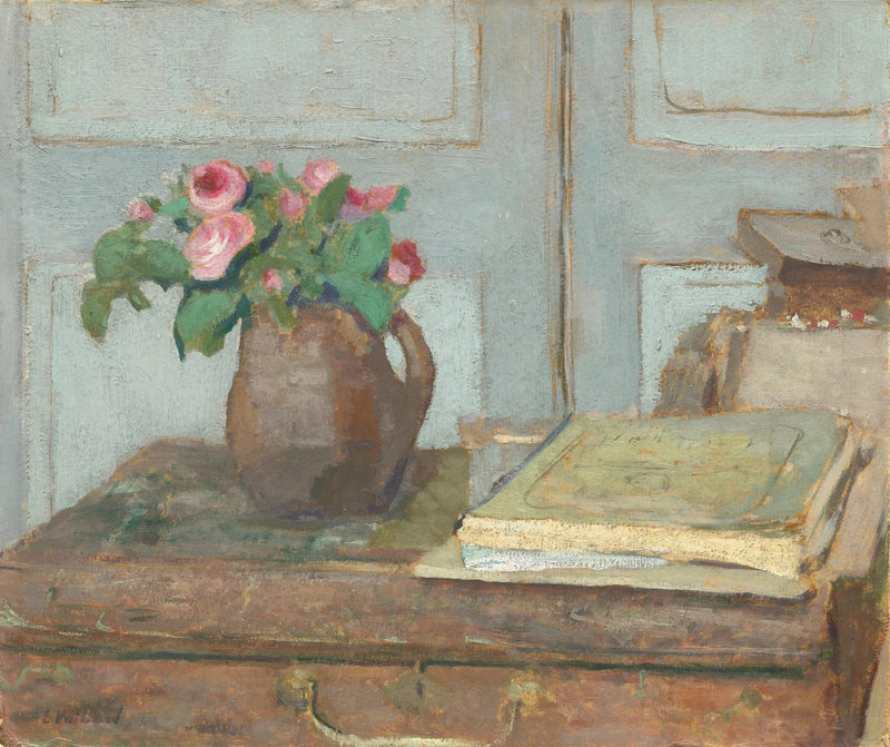 La scatola di vernice dell'artista e le rose in schiuma - Édouard Vuillard