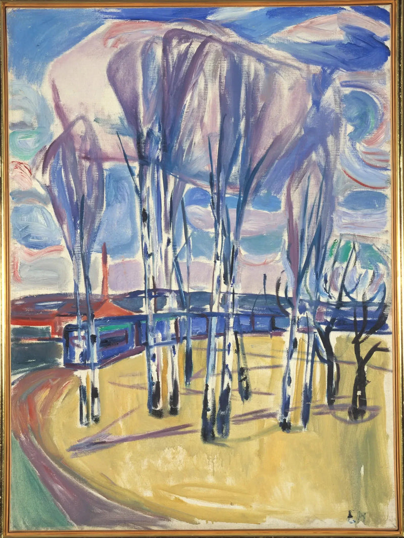 La Fermata del tram a Skøyen - Edvard Munch