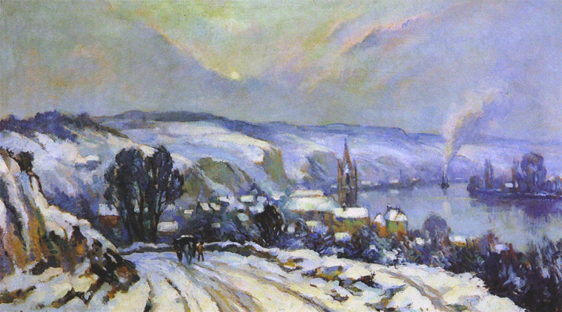 La Bouille sotto la Neve - Robert Antoine Pinchon