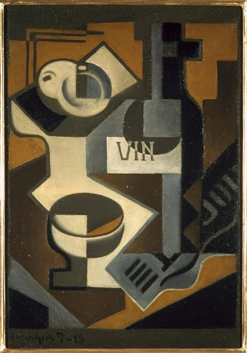 La bottiglia di vino - Juan Gris