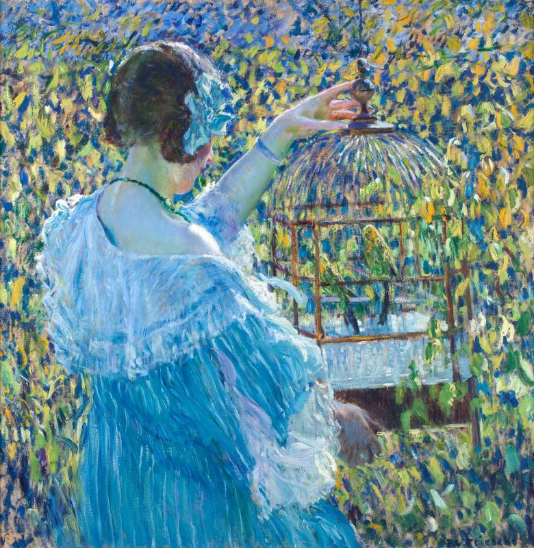 La gabbia degli uccelli - Frederick Carl Frieseke