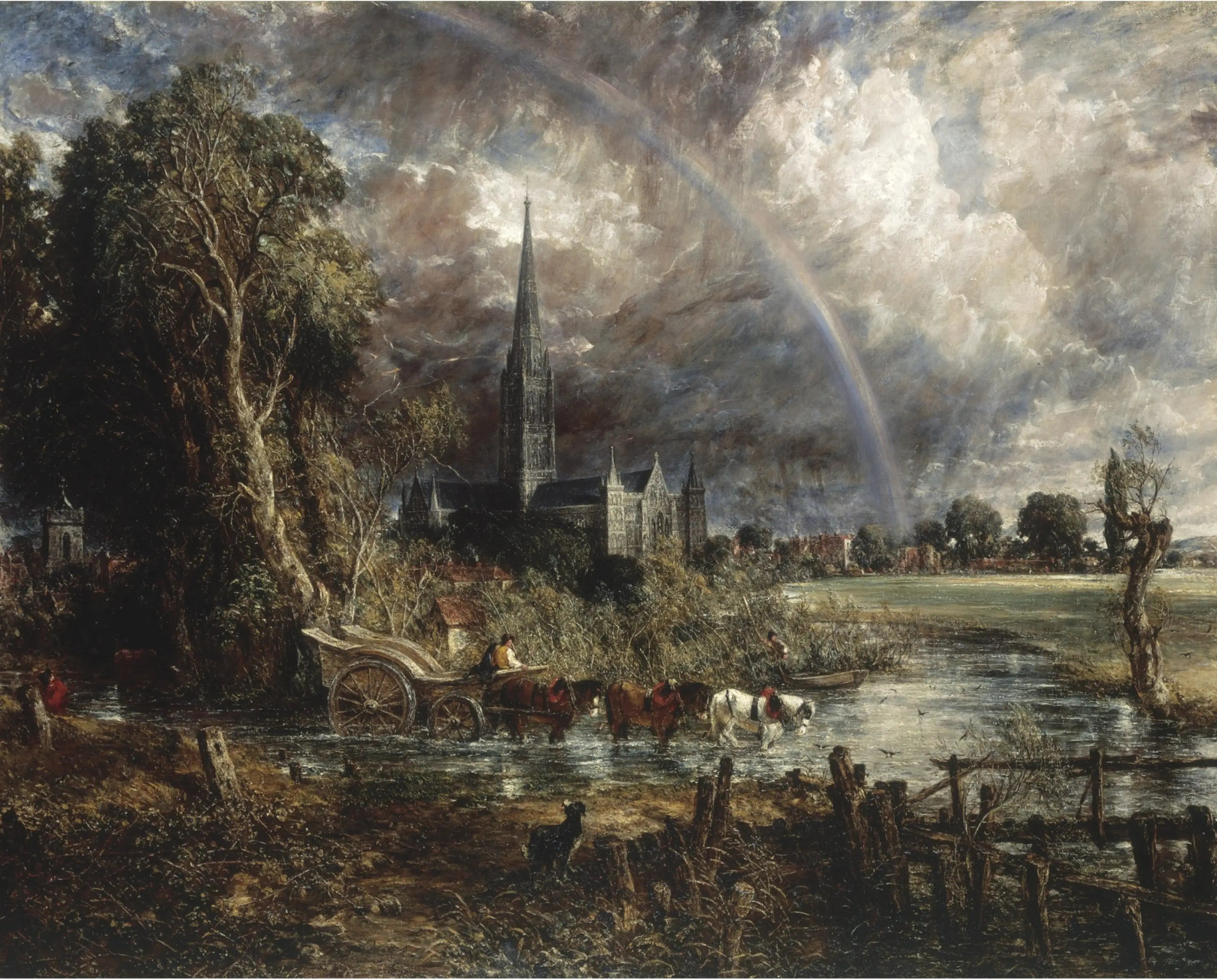 La cathédrale de Salisbury depuis les prés - John Constable - Alpha Reproduction