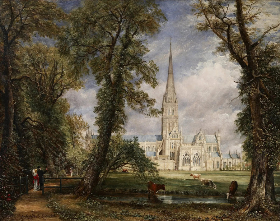 La Cattedrale di Salisbury vista dai giardini dell'arcivescovo - John Constable