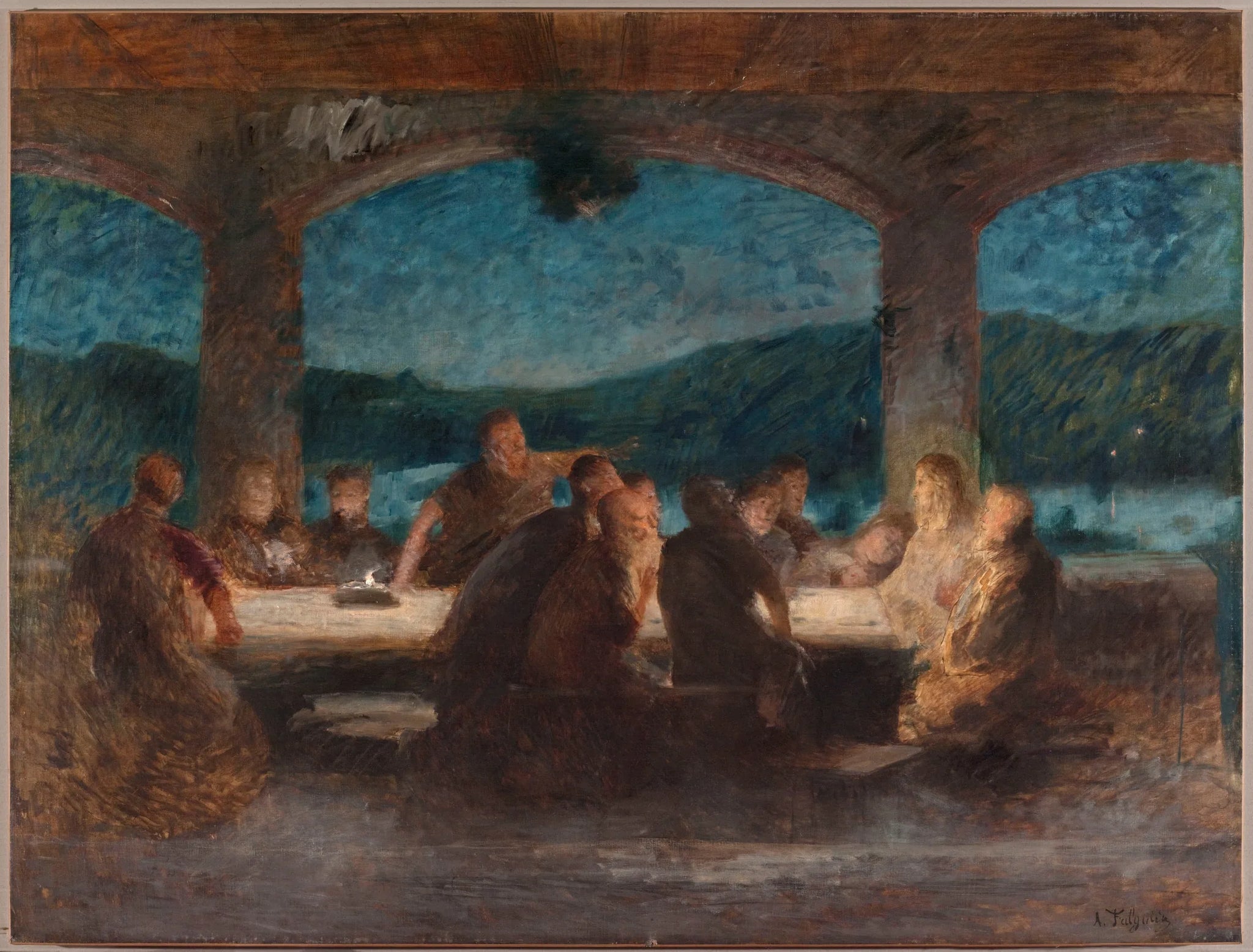 La Cène - Alexandre Falguière image 1 reproduction artisanale de tableau