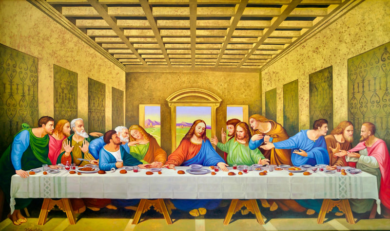 La Cena – Una reinterpretazione del capolavoro di Leonardo da Vinci da parte di Master Apollon | Dimensioni: 270x160 cm
