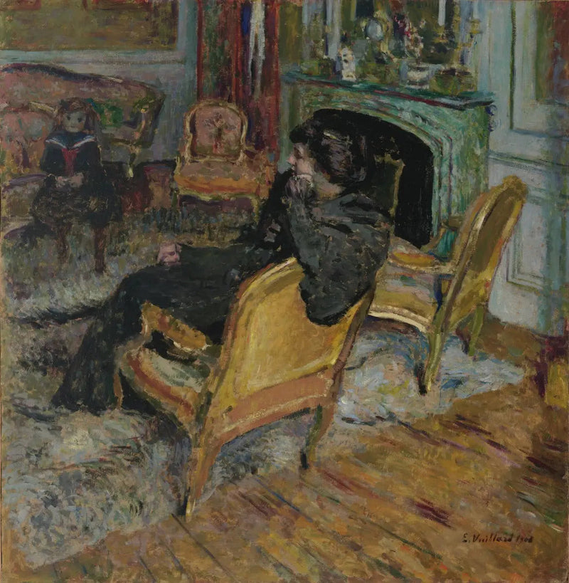 La Chaise dorée, Madame Georges Feydeau e suo figlio - Édouard Vuillard