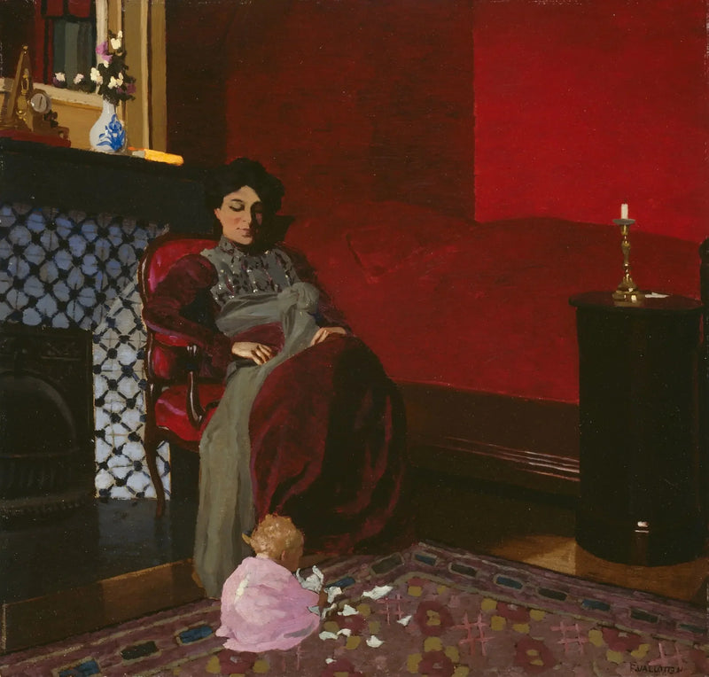 La Chambre rouge, Étretat - Félix Vallotton