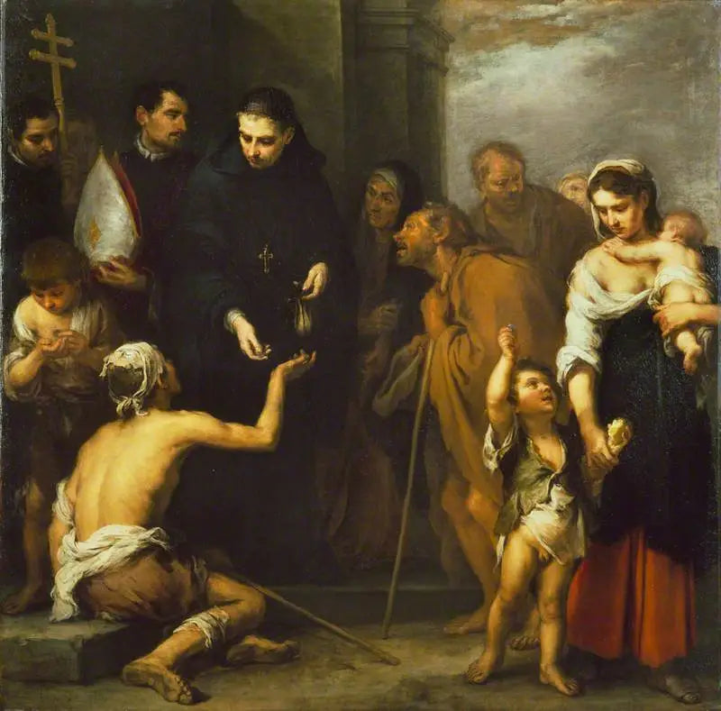 La Charité di San Tommaso da Villanueva - Bartolomé Esteban Murillo