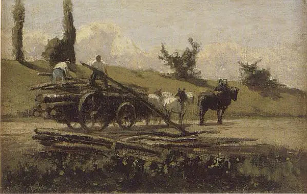 Il carro di legno - Camille Pissarro