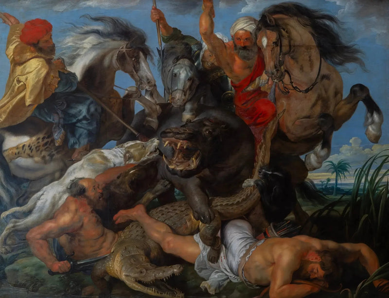 La Caccia all'ippopotamo e al coccodrillo - Peter Paul Rubens