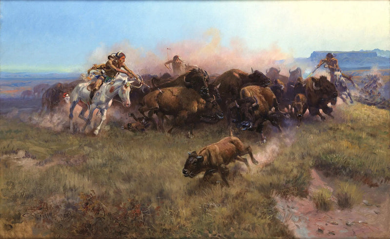 La caccia al bisonte [n° 39] - Charles Marion Russell