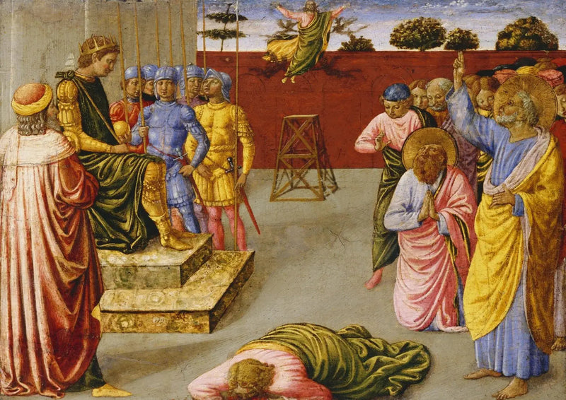 La caduta di Simon Magus - Benozzo Gozzoli
