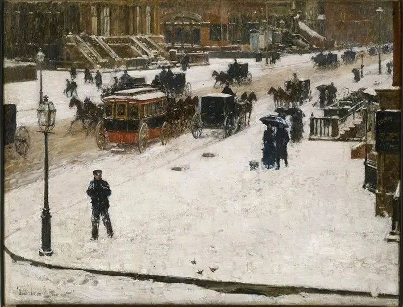La Quinta Avenida in inverno - Childe Hassam