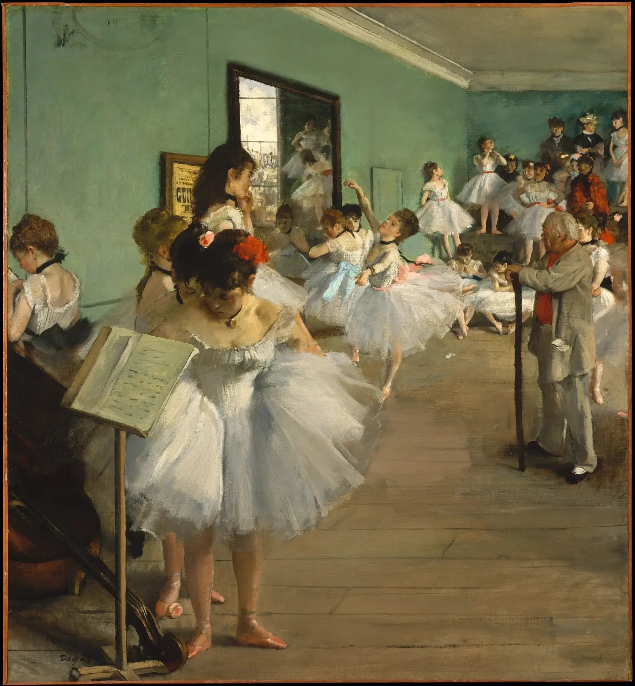La Classe de ballet - Edgar Degas image 2 copie peinte à la main à l’huile