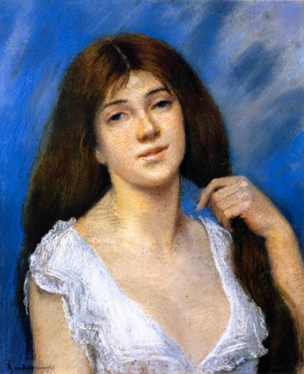 La coiffure - Federico Zandomeneghi image 1 reproduction de peinture à l’huile