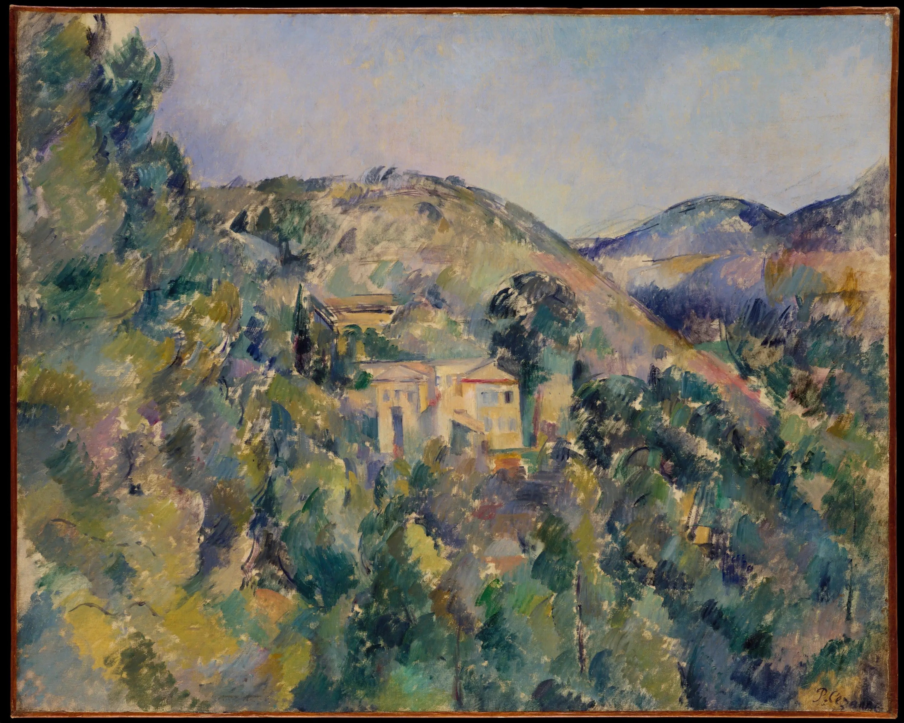 Reproduction du tableau « La Colline des Pauvres près du Château Noir, avec vue sur Saint-Joseph - Paul Cézanne » par Alpha Reproduction en peinture à l’huile