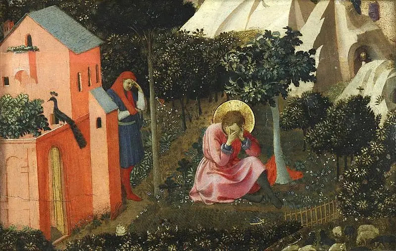 La Conversion de saint Augustin - Fra Angelico image 1 tableau peint à l’huile sur toile