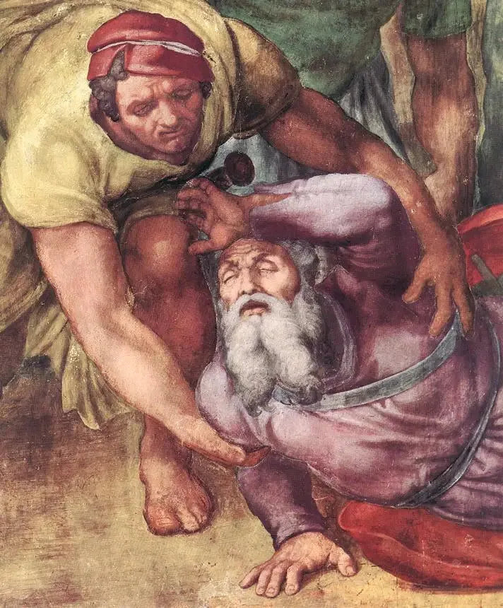 La Conversione di san Paolo, dettaglio. - Michelangelo