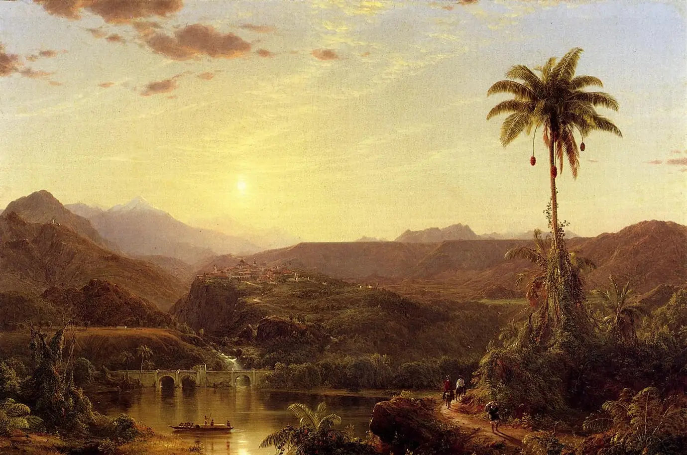 La Cordillère levier de soleil - Frederic Edwin Church - Alpha Reproduction