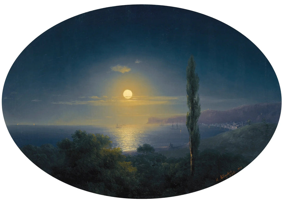 La costa della Crimea al chiaro di luna - Ivan Aïvazovski