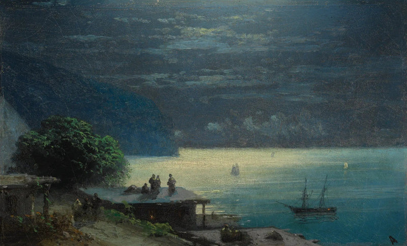 La costa della Crimea al chiaro di luna - Ivan Aïvazovski